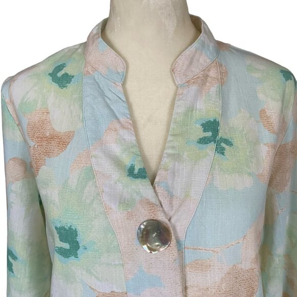 Ruby Rd. long sleeve v-neck pullover multicolored top women's size Petite large - Picture 5 of 10